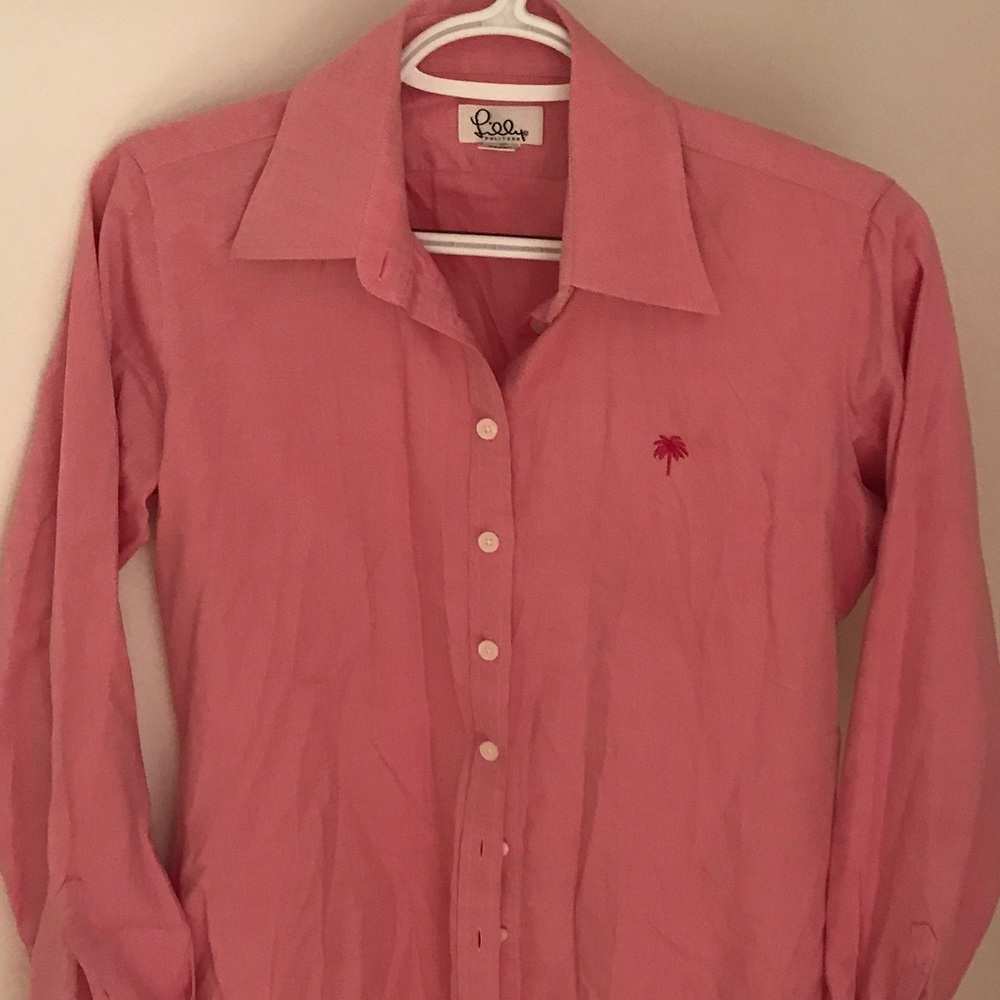 Lilly Pulitzer fitted pink shirt 4