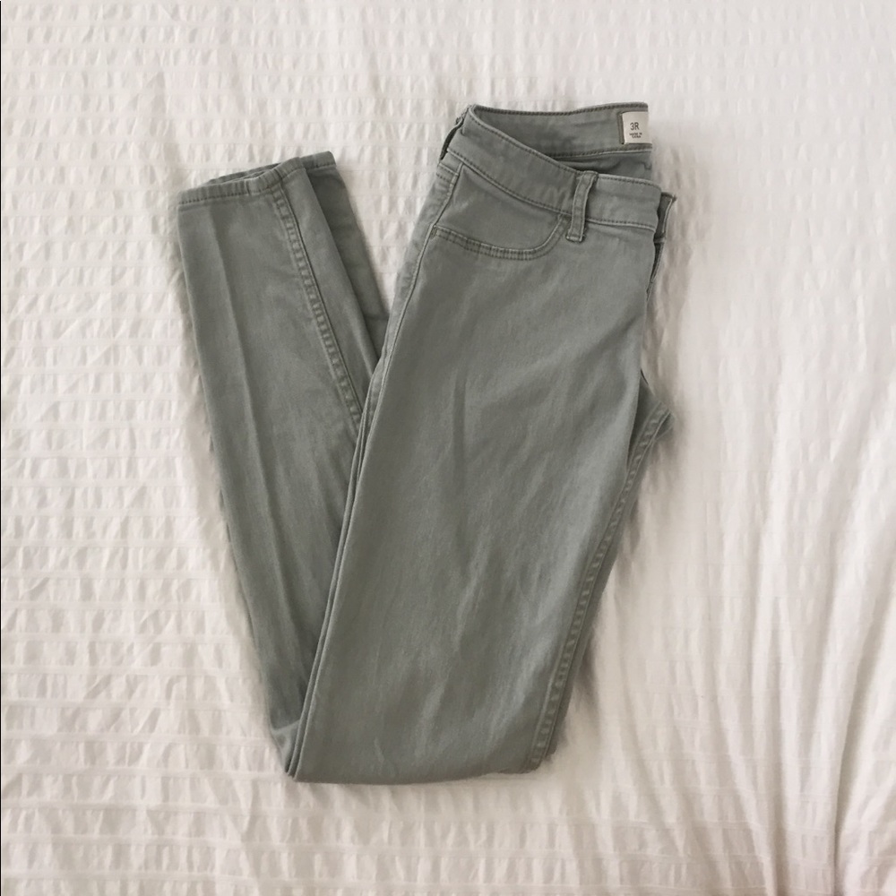 Hollister Light Hunter Green skinny pants