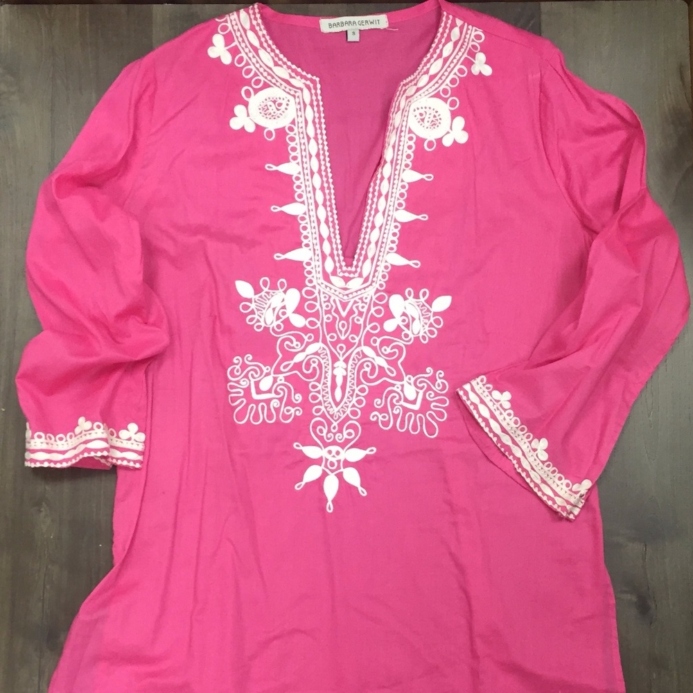 HPBarbara Gerwit Women's Pink /White Tunic S