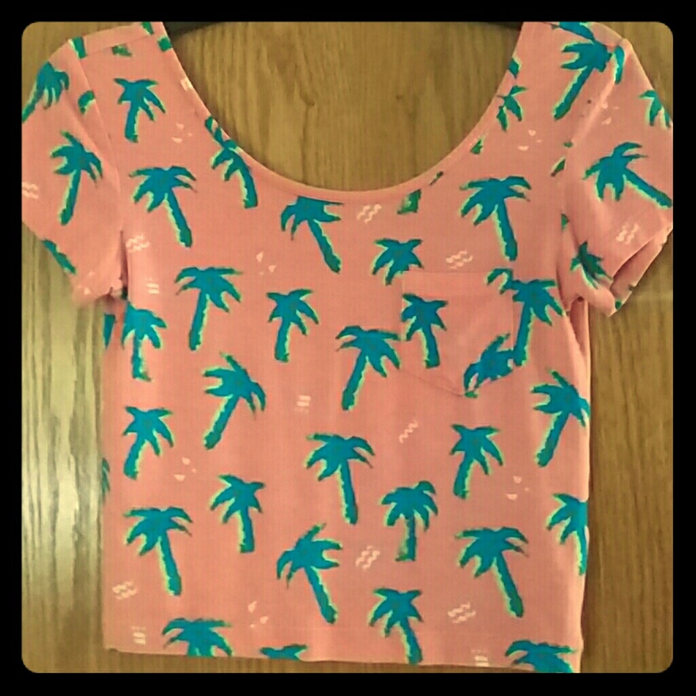 Palm Tree Crop Top