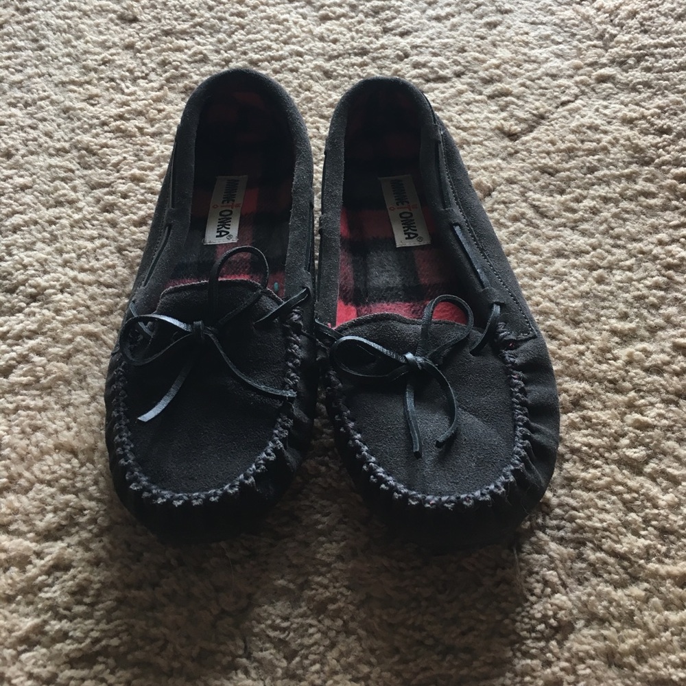 Gray moccasins