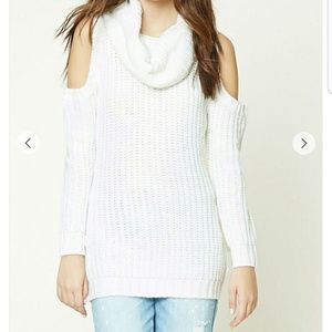 Cold Shoulder Cowl Neck Sweater - Perfect for Fall