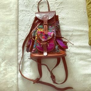 Hand made leather back pack from Mexico