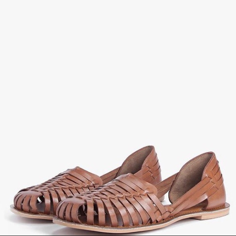 Brown woven flat