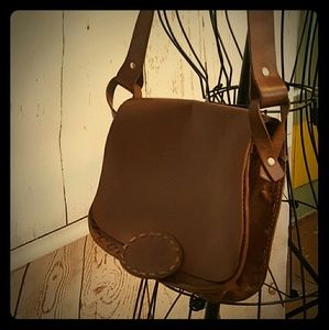 Vintage Banana Republic Leather Saddlebag