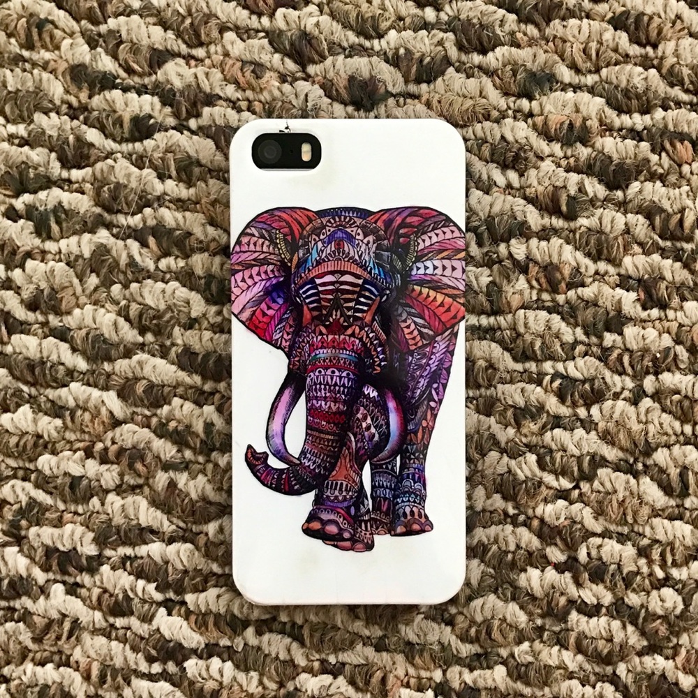 Hardshell iPhone 5/5s case - multicolor elephant