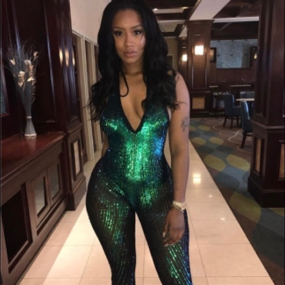 mermaid sequin jumpsuit