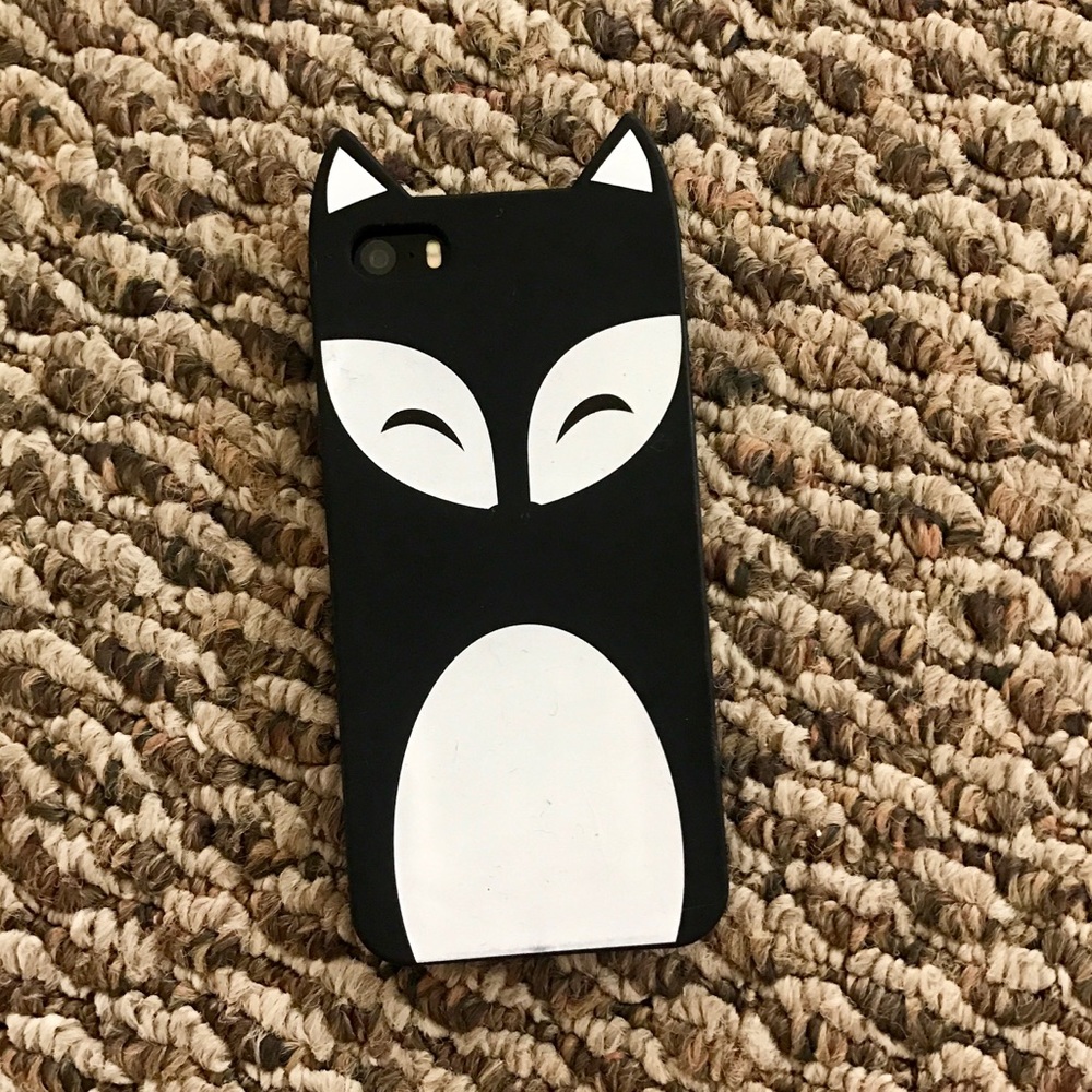 Silicone iPhone 5 case - black fox