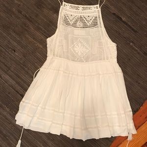Free People White Patterned Dress