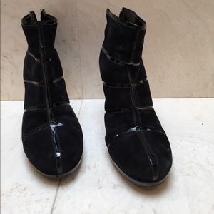 Franco sarto black suede boots