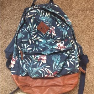 Unisex floral print backpack