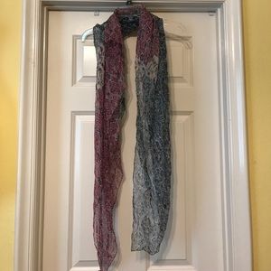 PINK AND BLUE LIGHT SCARF