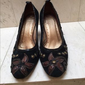 Black suede shoes