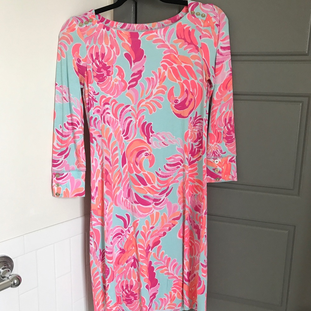 Lilly Pulitzer UPF Sophie Flamingo Dress xs