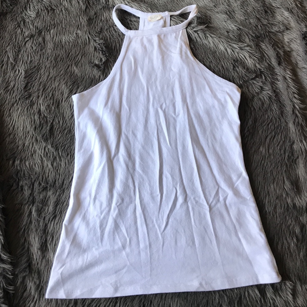 White halter top
