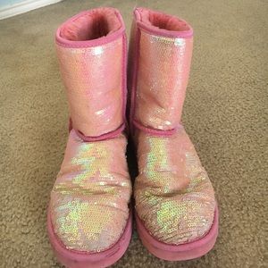 Pink Sequin Uggs
