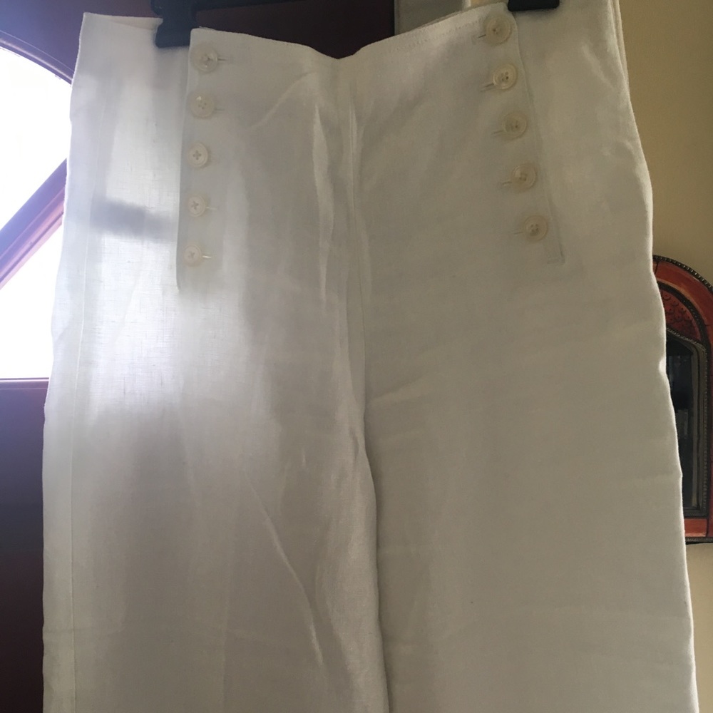 Jcrew heavy linen sailor pants