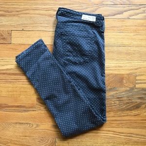 AG Gray Polka Dot Skinny Jeans