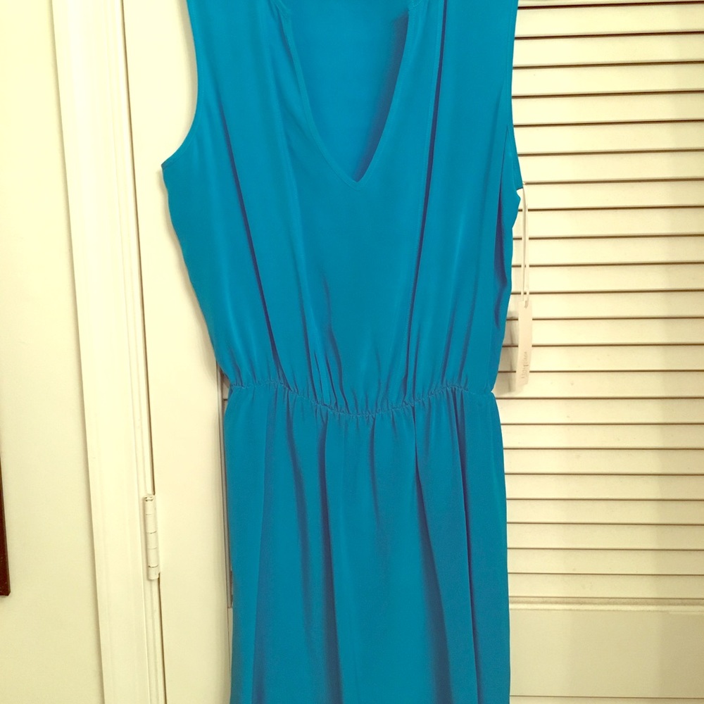 Deep aqua SILK Rory Becca dress, classic but sexy!