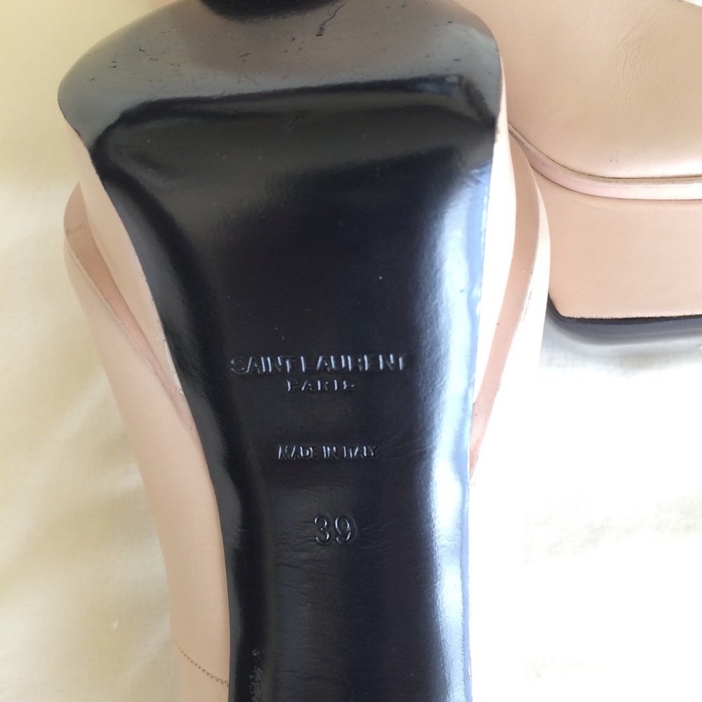π«S O L D π« Saint Laurent Beige and Black Pumps - Picture 6 of 8
