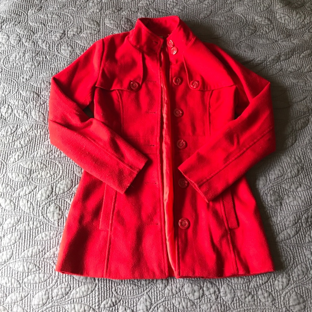 Red peacoat