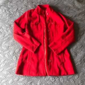 Red peacoat