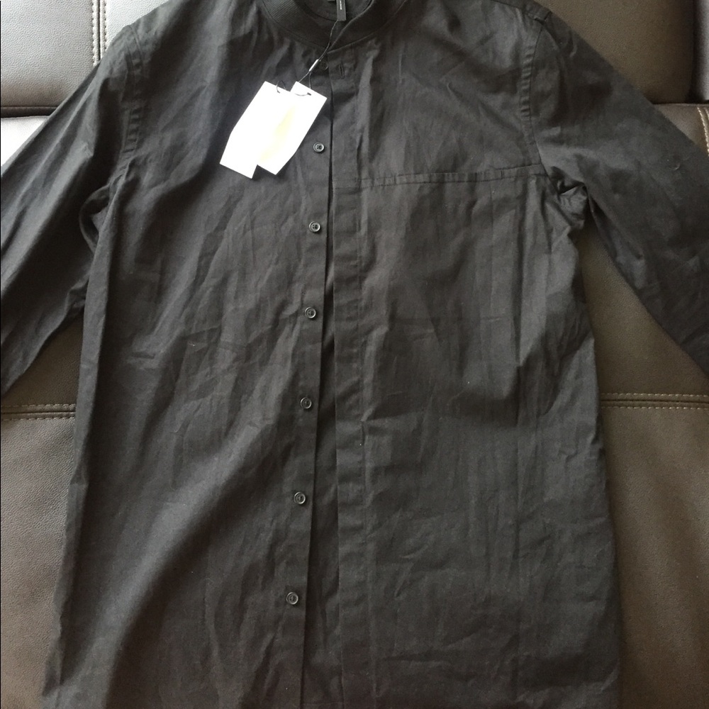 Helmut Lang button up all black