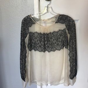 A'Reve Sheer blouse- size small