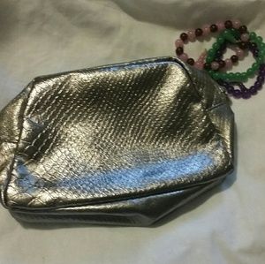 Silver pouch bag