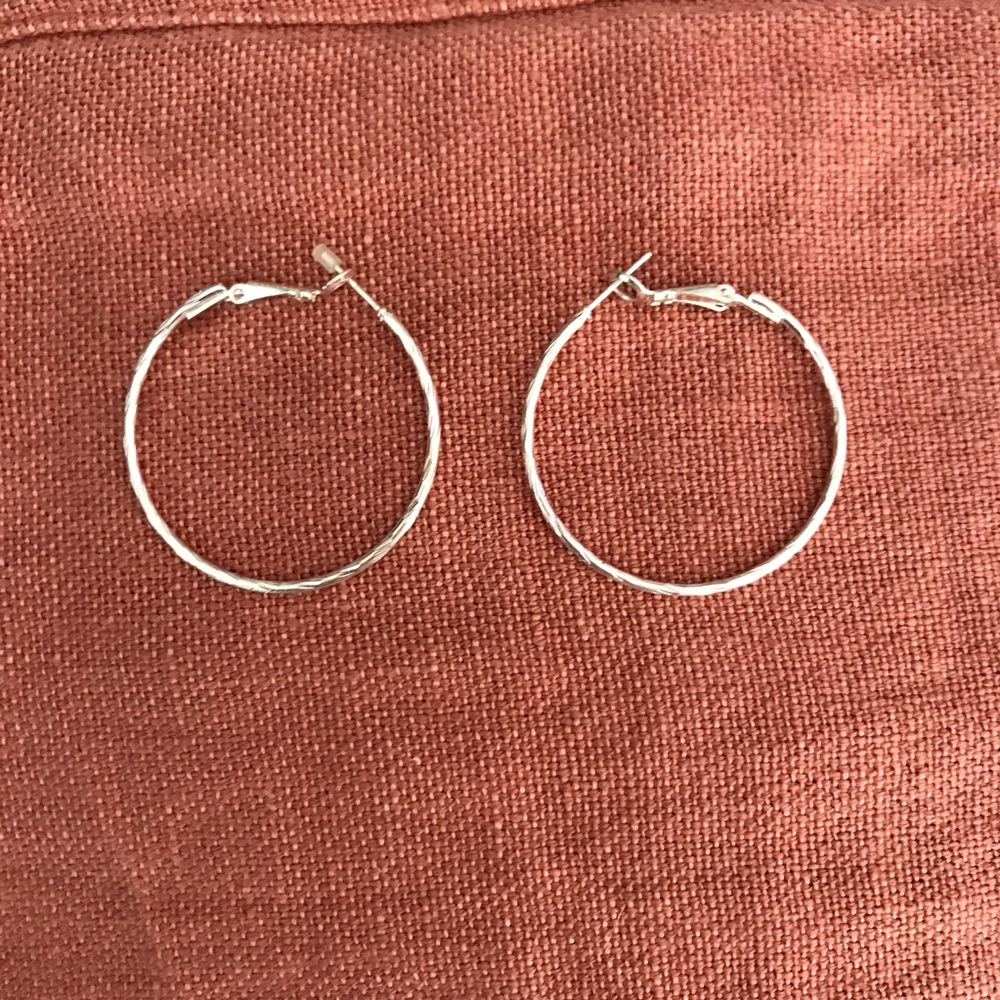 Silver hoops