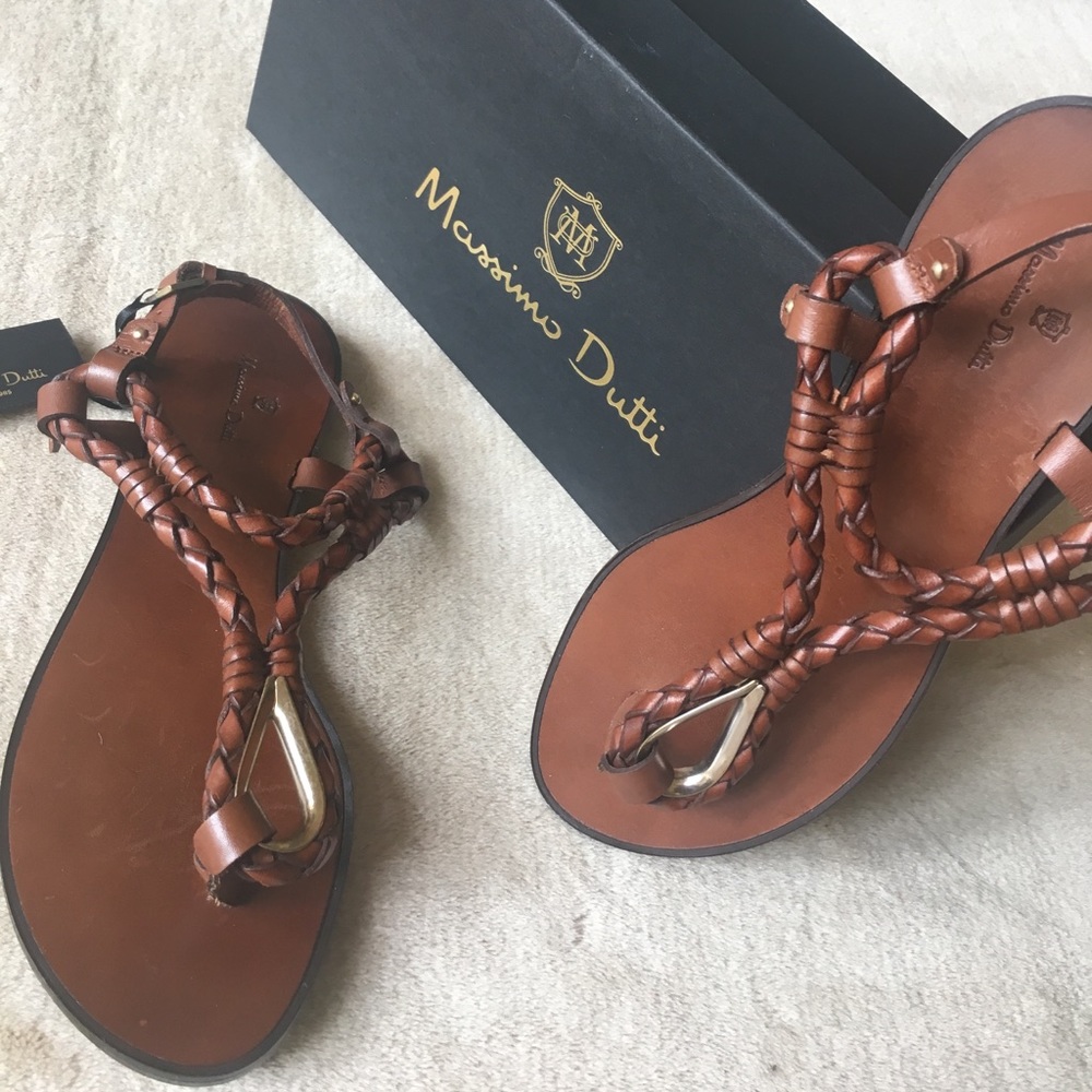 Massimo Dutti 🌼Sandals Leather New