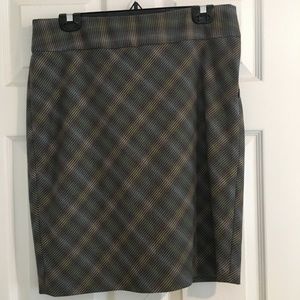 The Limited Plaid Pencil Skirt
