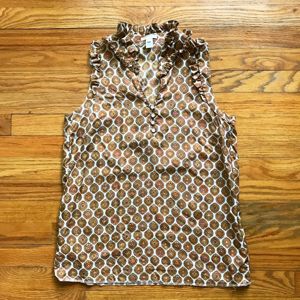 J Crew Damask Blouse