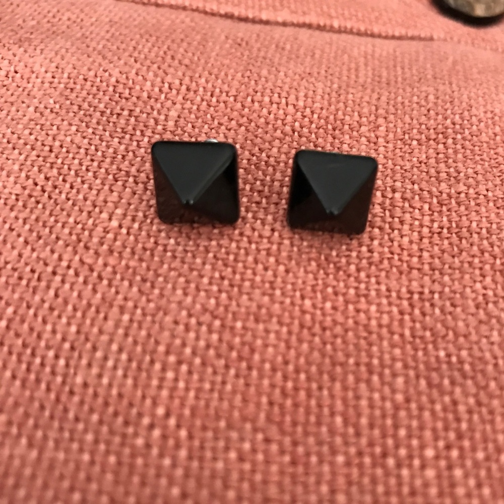Black stud earrings