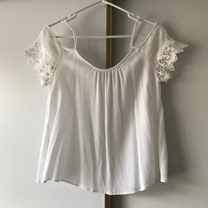 WET SEAL WHITE BLOUSE OFF THE SHOULDER