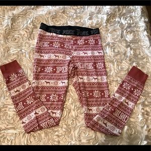 Victoria Secret Christmas print sleep leggings