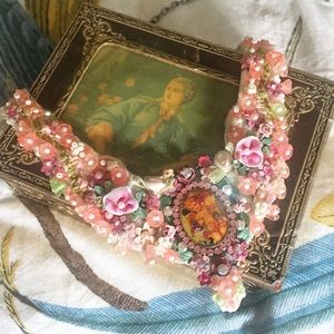 Beautiful rococo inspired statement necklace