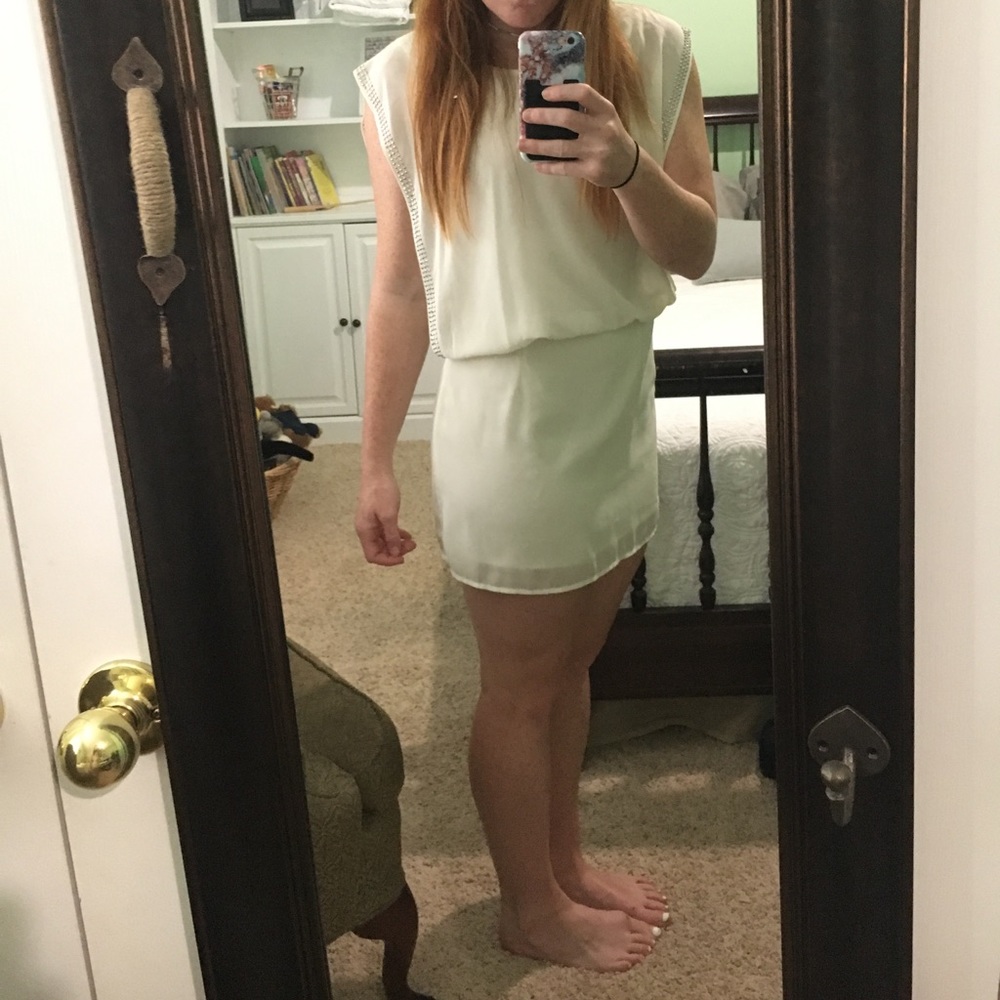 Cream semi-formal dress