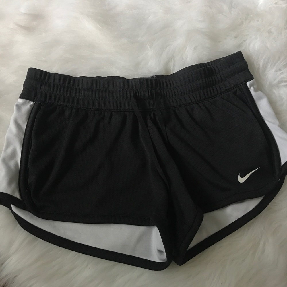 Black and white nike shorts