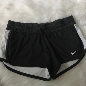 Black and white nike shorts