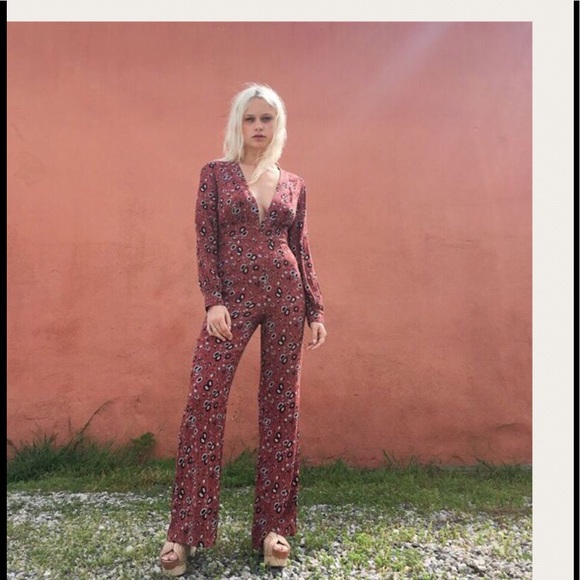 NWT Free People Rust Some Like It Jumpsuit - Picture 2 of 6