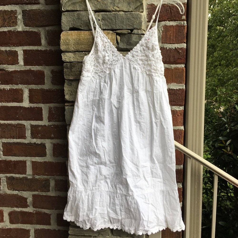 White crochet dress