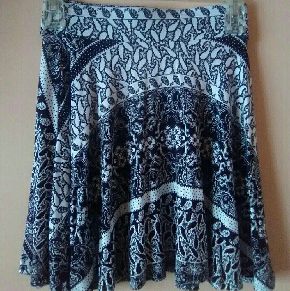 Black and white circle skirt