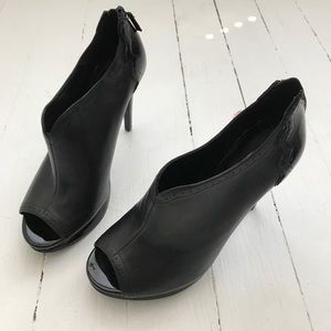 Black Trouve Peep Toe Booties