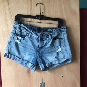 aeropostale midi jean shorts