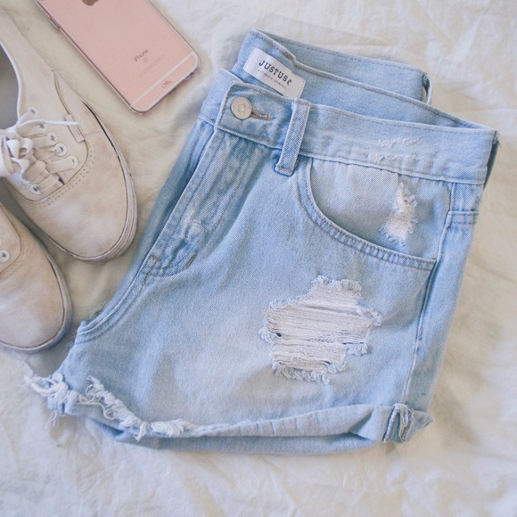 Pants - { denim shorts }