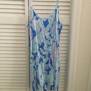 NWT Lilly Pulitzer Bay Blue Into the Deep Romper!