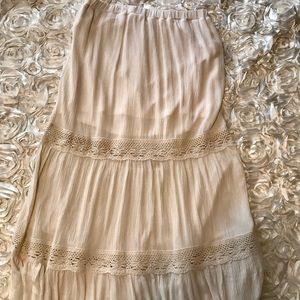 Mossimo boho crochet maxi skirt