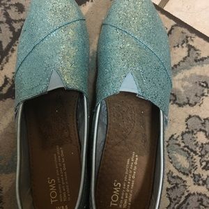 Size 8.5 glitter Toms
