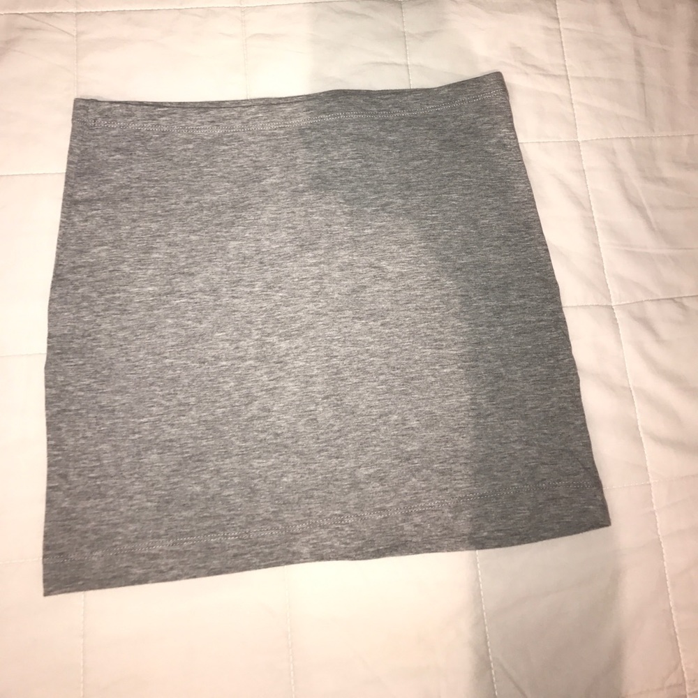 Plain Grey Tight Skirt